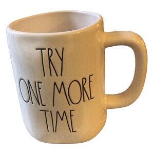 Rae Dunn Cream Mug with Motivational Text
